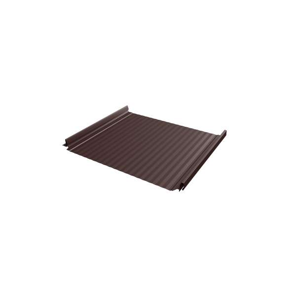 Кликфальц Pro Gofr 0,5 GreenCoat Pural BT, matt с пленкой на замках RR 887 шоколадно-коричневый (RAL 8017 шоколад) фото 1