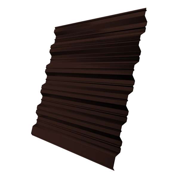 Профнастил HC35R 0,5 GreenCoat Pural Matt RR 887 шоколадно-коричневый (RAL 8017 шоколад) фото 1