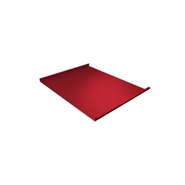 Фальц двойной стоячий 0,45 PE с пленкой на замках RAL 3003 рубиново-красный фото 1