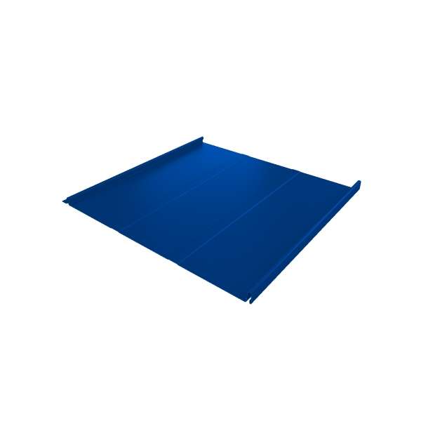 Фальц двойной стоячий Line 0,45 PE с пленкой на замках RAL 5002 ультрамариново-синий фото 1