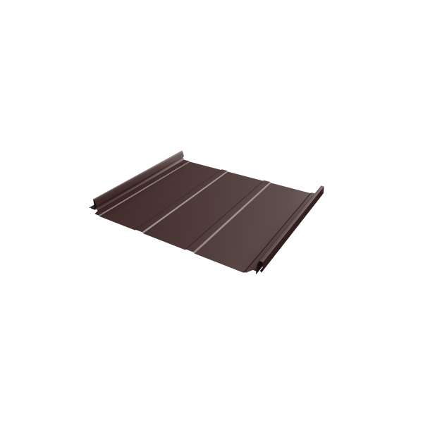 Кликфальц Pro Line 0,5 GreenCoat Pural BT, matt с пленкой на замках RR 887 шоколадно-коричневый (RAL 8017 шоколад) фото 1