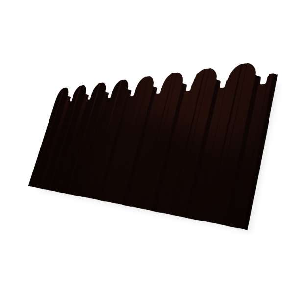 Профнастил С10B фигурный 0,45 PE RR 32 темно-коричневый фото 1