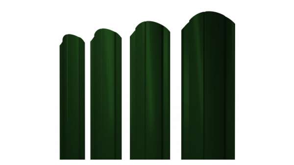 Штакетник Круглый фигурный 0,45 PE-Double RAL 6005 зеленый мох (2,0м)